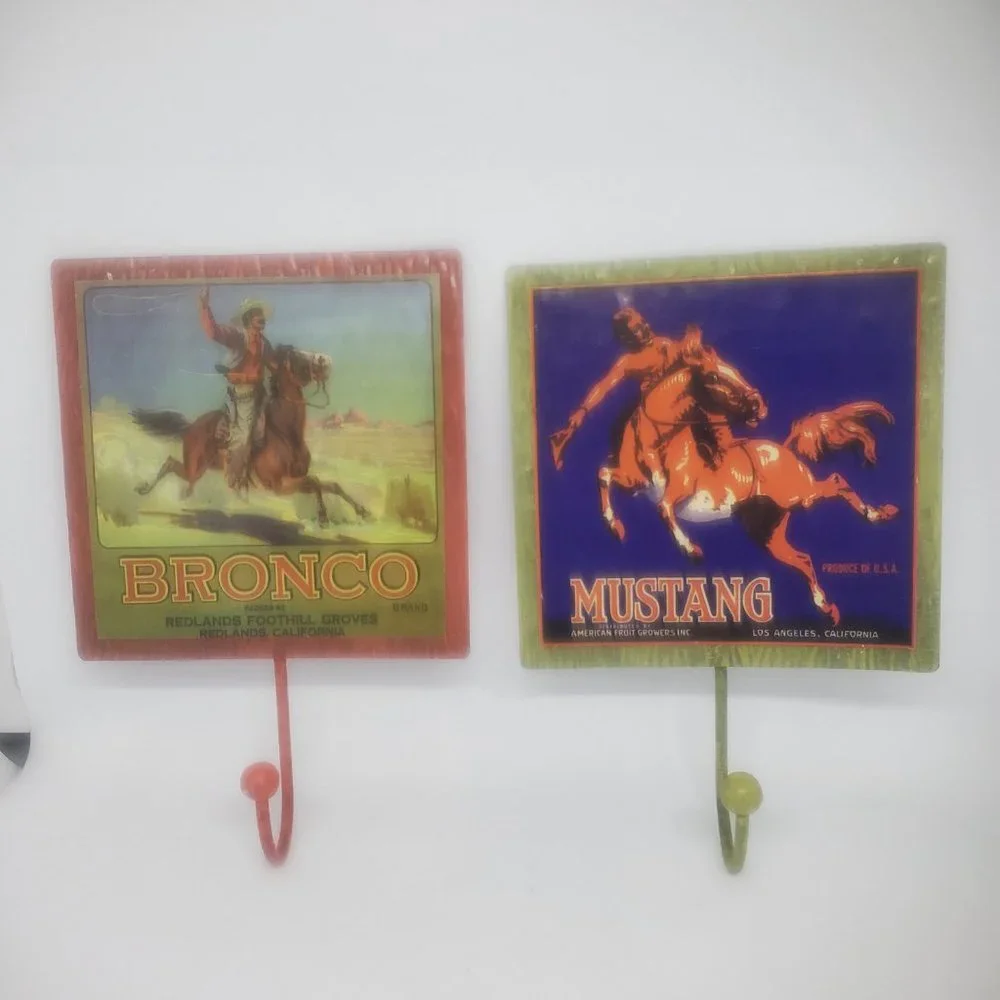 Coat/Hat Hook - 1940's Redlands Foothill Groves Print Ad - Metal Hook